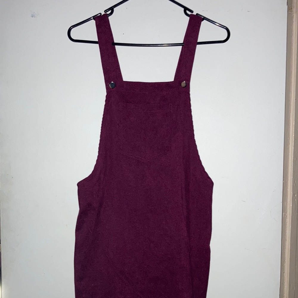 Maroon corduroy dress